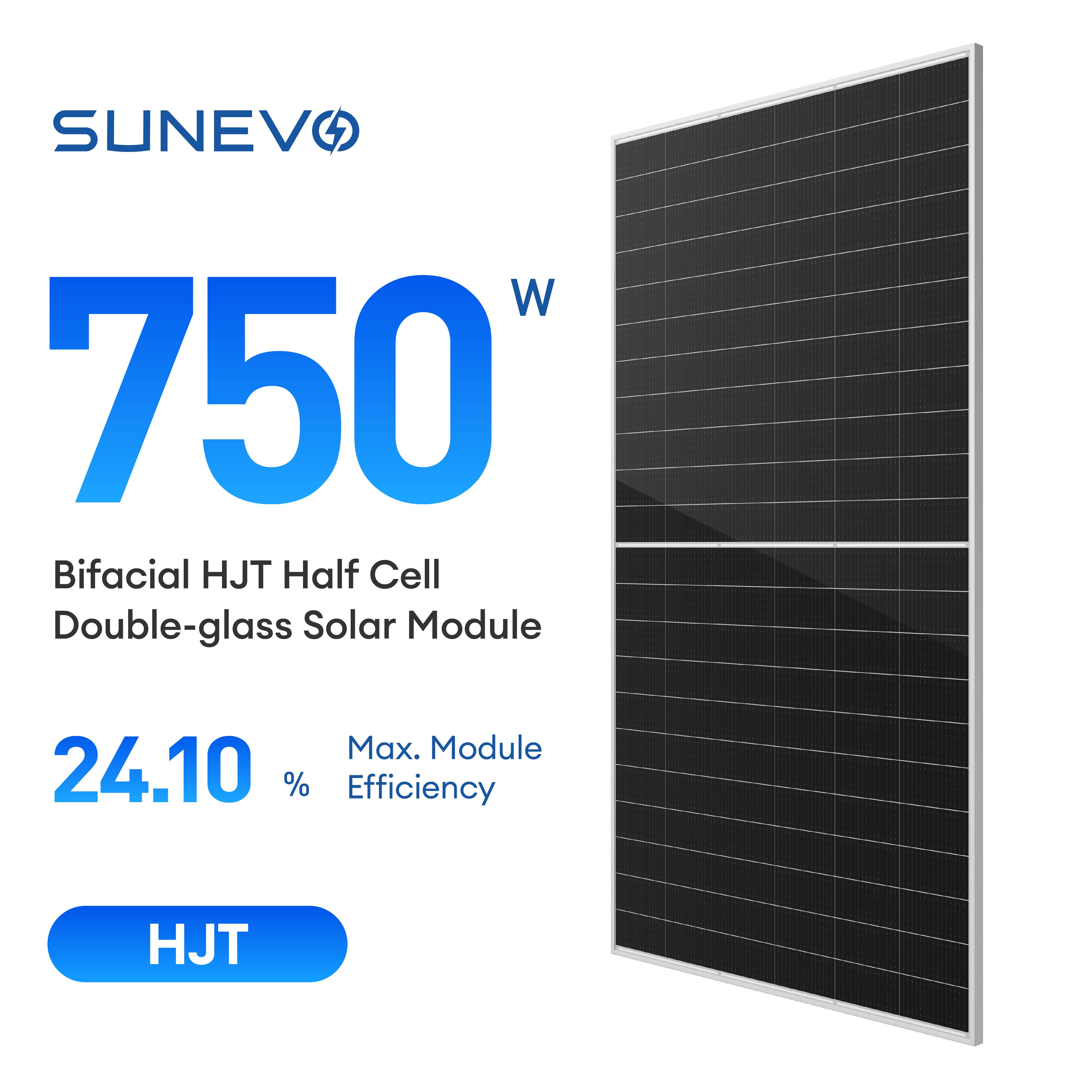 EVO6N 730W-750W N Type HJT Bifacial Double-glass Solar Module