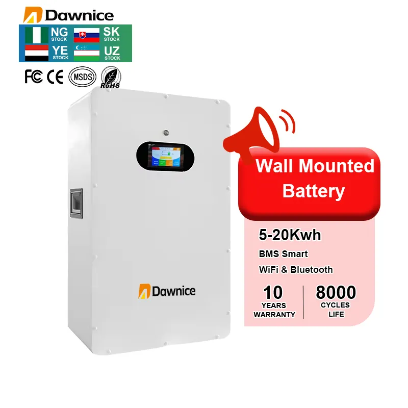 Power Wall 48V 100Ah/300Ah 15Kwh Lifepo4 Home Rechargeable Solar Battery