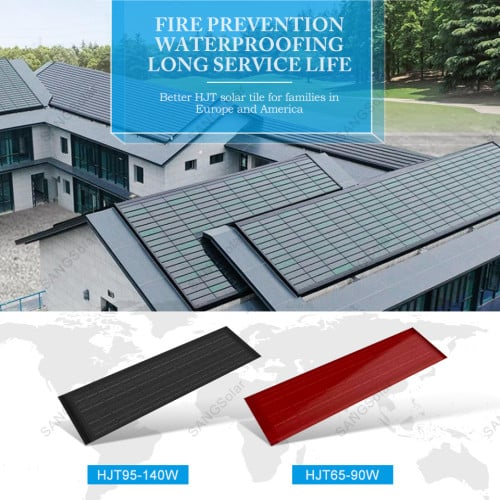 HJT BIPV Plane PV Solar Tile-HL-XWB13 T01130-140