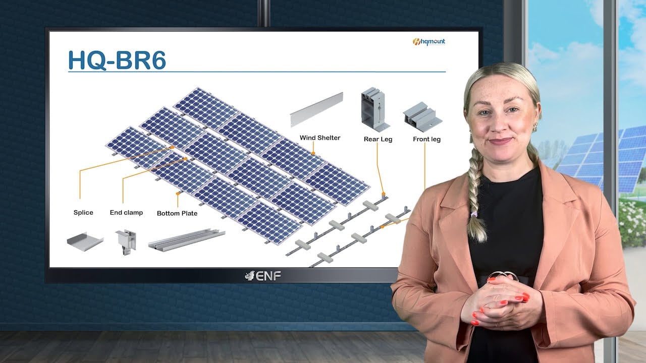 HQ-BR6 Solar Ballasted Roof Mounting Solution